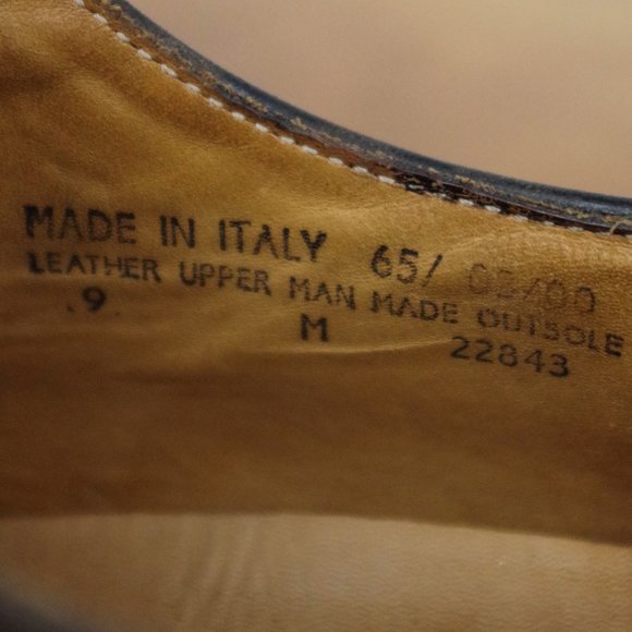 Men\'s Italian Made Brown Leather Nubuck Walking Style Oxfords Size 9 main image 7